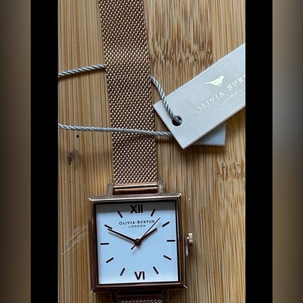 Olivia Burton Watch With 30mm White Face & RoseGold MeshBracelet - Picture 3 of 5